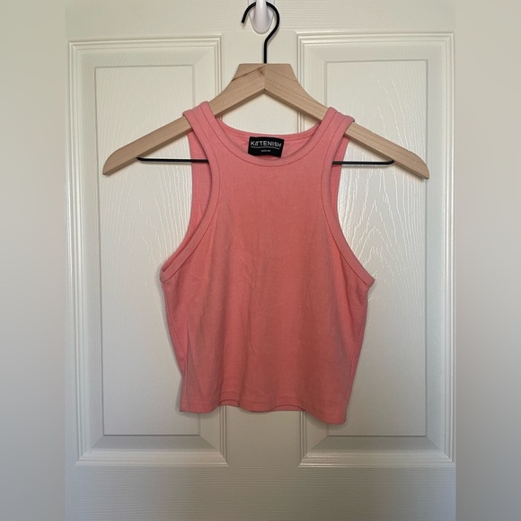 KITTENISH Pink Ribbed Tank - Picture 1 of 4